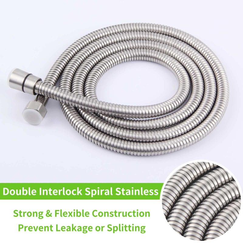 Angle Simple Handheld Shower Hose 79", Angle Simple Stainless Steel Flexible Shower Sprayer Hose, Replacement Shower Hose 1/2" IPS, Shower Extension Hose, Brushed Nickel - Image 5
